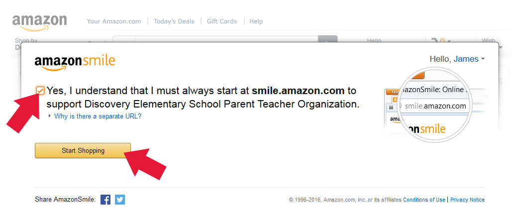 Amazon Smile Step 3